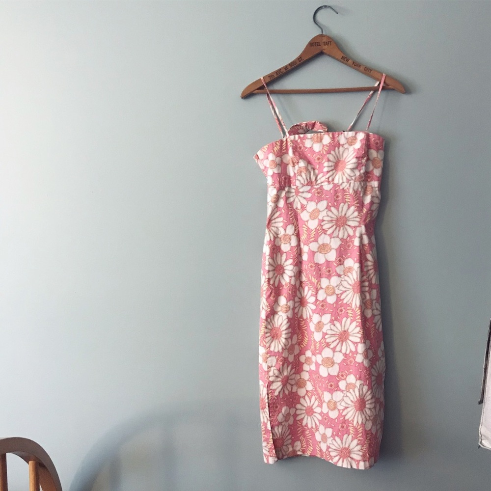 [Vintage] Windsor Floral Sheath Sundress Tie Back